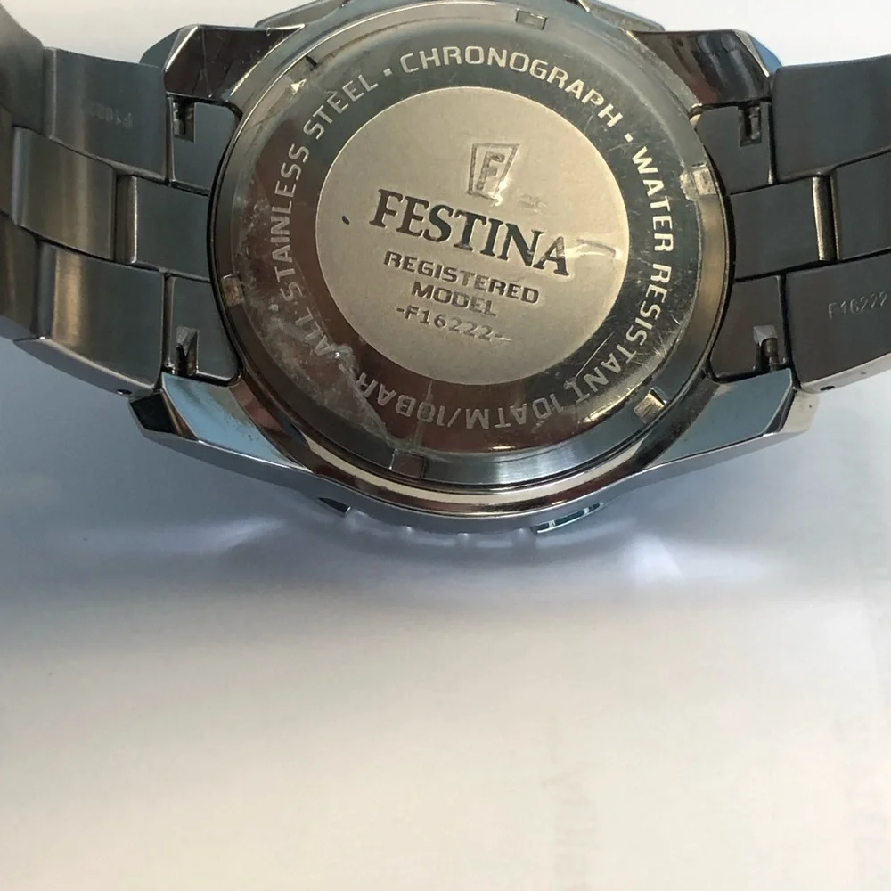 Stainless Steel Men’s Chronograph Festina Watch - Silver